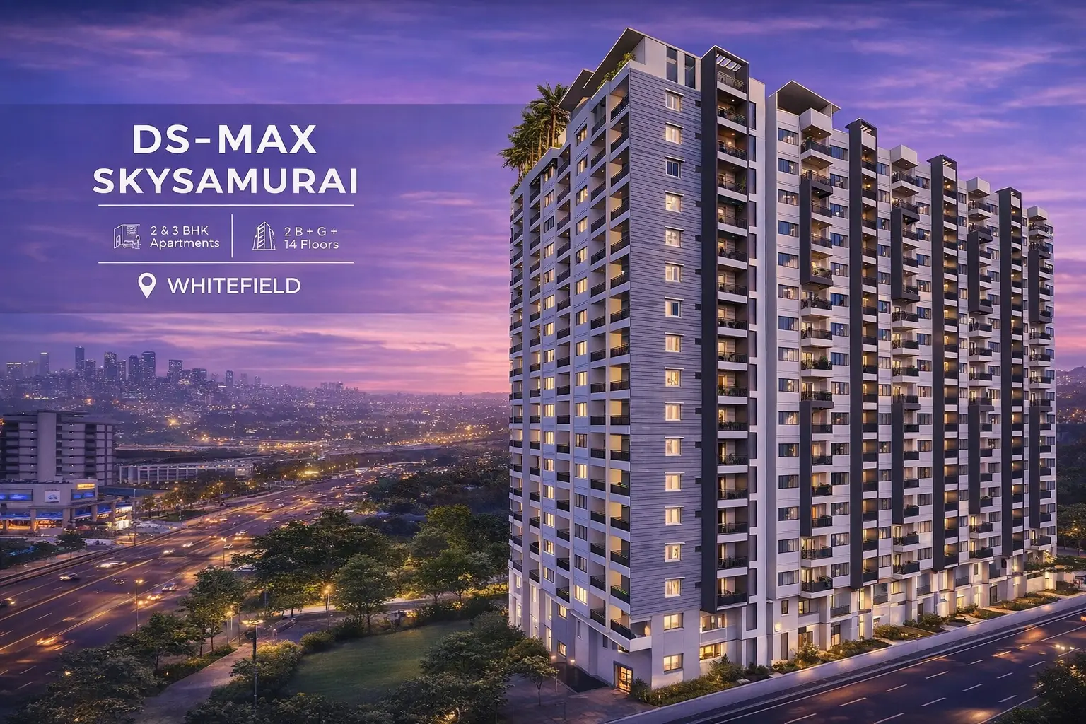 DX - MAX SAMURAI - Premium residential property in Whitefield, Bangalore with 2B+G +14 Floors