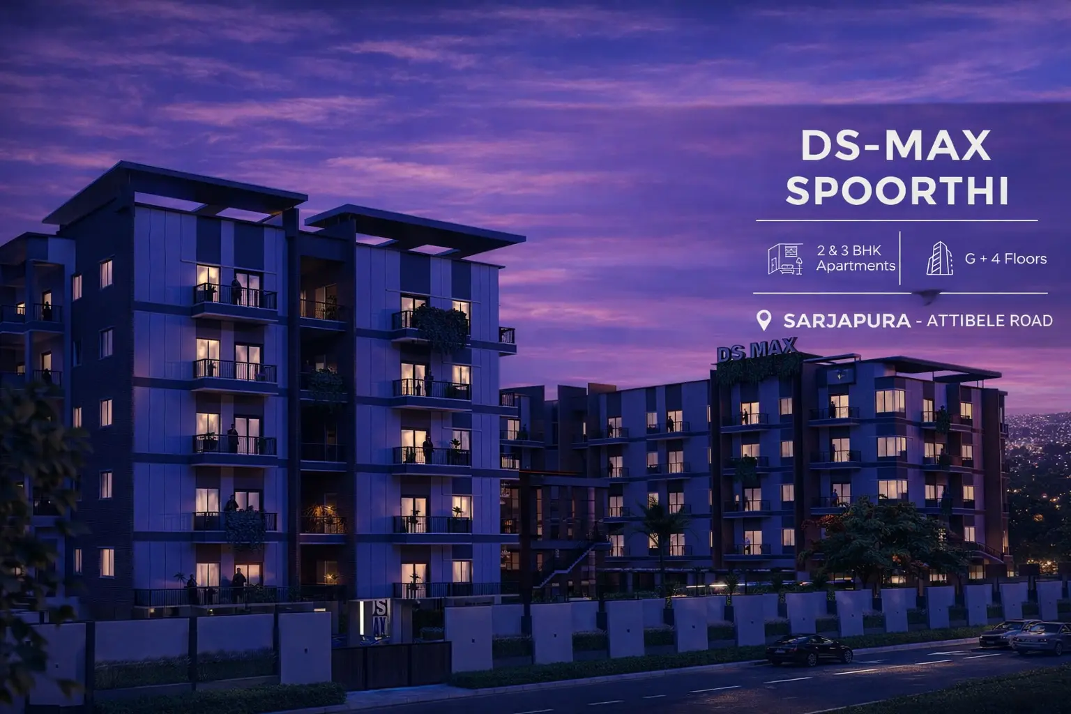 DX - MAX SPOORTI - Premium residential property in Sarjapur, Attibele Road with G + 4 Floors
